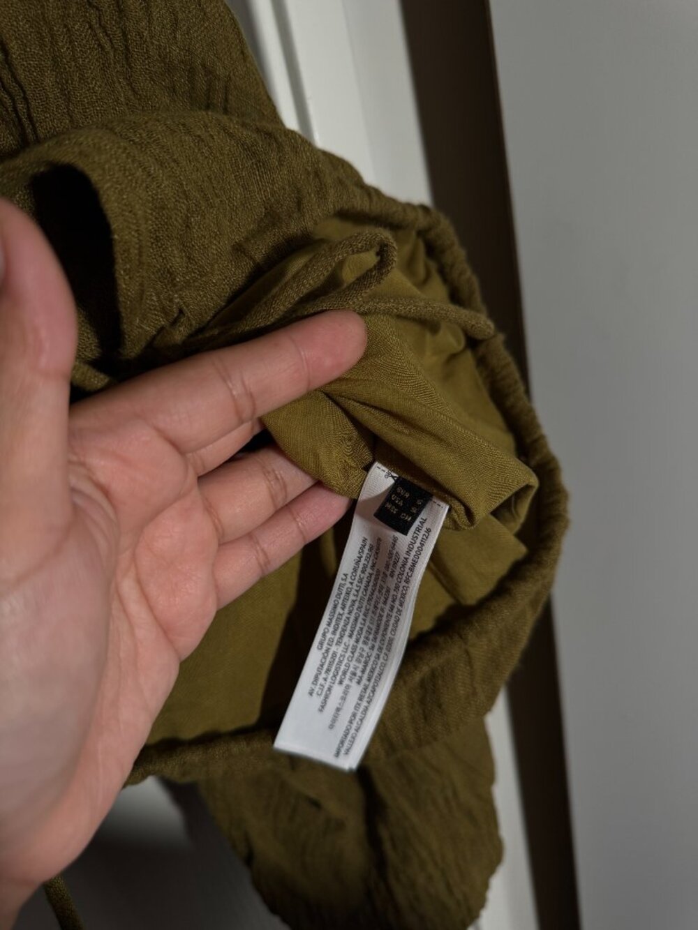 Massimo Dutti Linen Tie-Front Jacket Khaki Size S Gently Worn - Picture 5 of 7